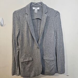 Magaschoni Notch Lapel Ponte Knit Blazer Jacket Womens Gray Size Medium